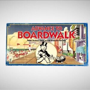 Parker Brother Advance To Boardwalk Board Game Vintage 1985 COMPLETE!